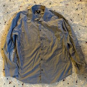 Calvin Klein Men’s Dress Shirt Medium Long Sleeve Blue